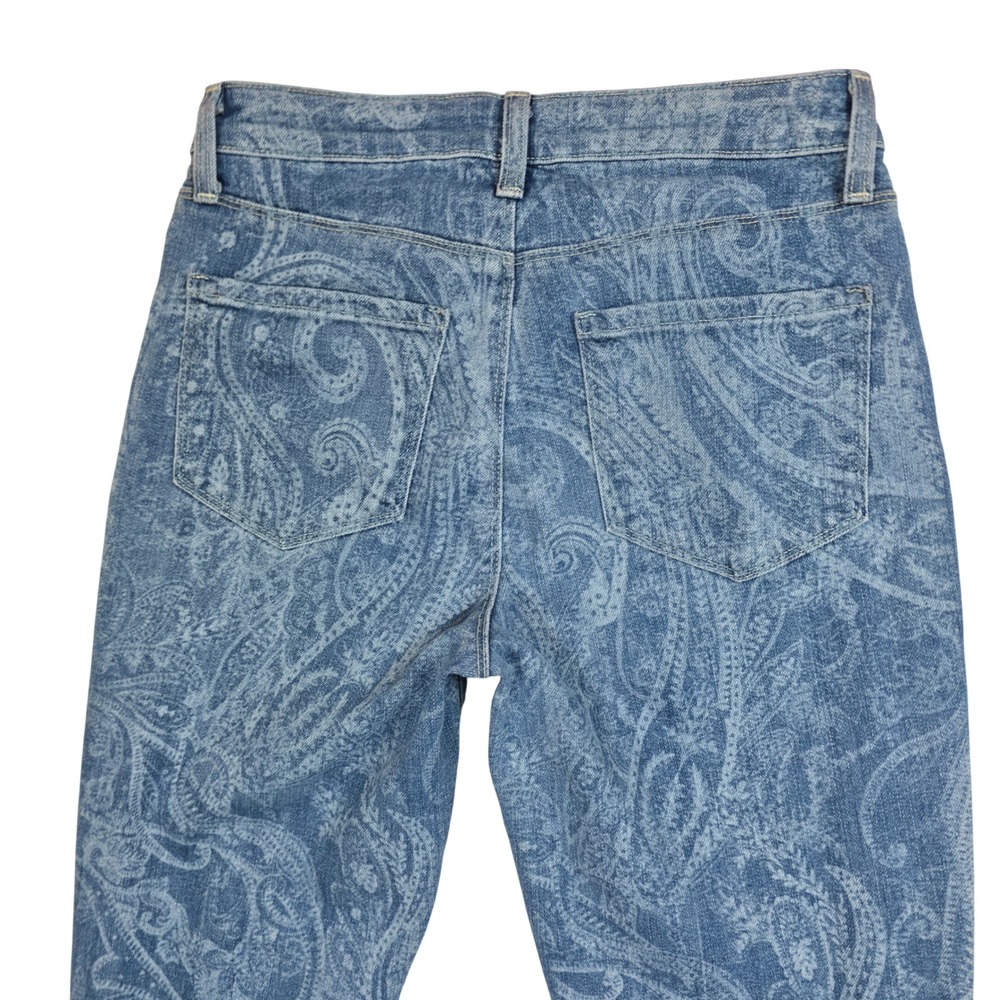L'AGENCE Marty High Rise Flare Jeans Blue Mediterranean Damask Print Size 25‎ - Picture 3 of 10